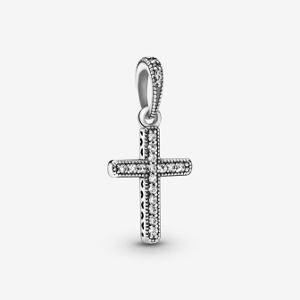 Pandora - Pendentif Croix scintillante - Argent 925°° -  Collection Pandora Moments