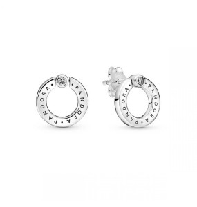 PANDORA Clous d'Oreilles Réversibles Pavé et Cercle Signature - 299486C01