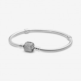 Bracelet Femme Pandora Maille Serpent Fermoir Scintillant 590723CZ-20