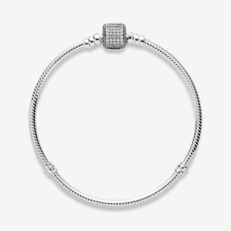 Bracelet Femme Pandora Maille Serpent Fermoir Scintillant 590723CZ-20