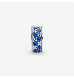 PANDORA Charm Clip Pavé Bleu - 791817NSBMX