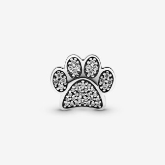 Charm Femme Pandora Empreinte de Patte Scintillante 791714CZ