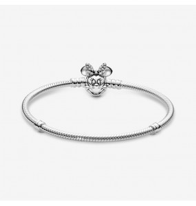 PANDORA Bracelet Maille Serpent Fermoir Disney Moments Pavé Minnie - 597770CZ-17