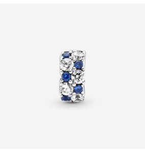 PANDORA Charm Clip Scintillant Incolore et Bleu - 799171C01