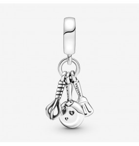 PANDORA Charm Spatule, Poêle et Fouet - 799531C01