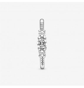 PANDORA Bague Trois Pierres Rondes - 196242CZ-58