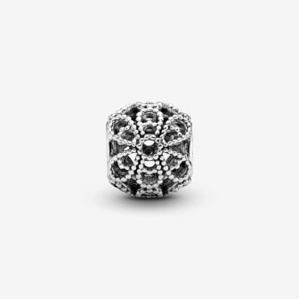 Pendentif Pandora Charm Fleur Ajouré Perlé 791282