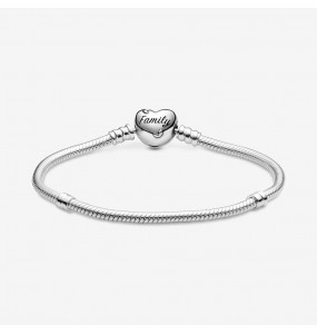 Bracelet Maille Serpent Fermoir Coeur Arbre de Vie 
Pandora Moments - 18 cm