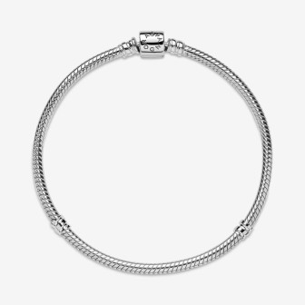 Bracelet Femme Pandora Maille Serpent Fermoir Barillet - 598816C00-19