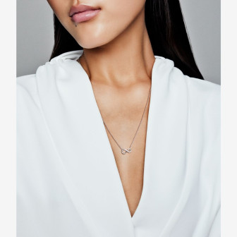 Pandora - Collier Infini Scintillant argent avec oxydes de zirconium - Ref 398821C01-50