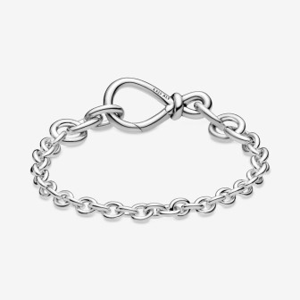 Bracelet Chaîne Noeud de l Infini XXL - 18 cm