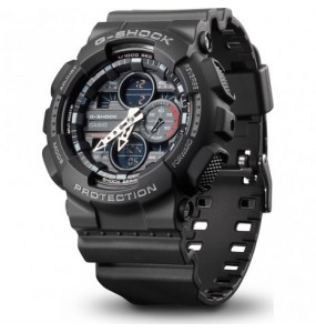 Montre Homme Casio G-Shock en Résine Noir Ref GA-140-1A1ER