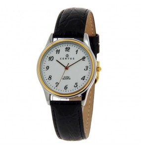 Montre Homme CERTUS Cuir Noir Vintage - 611222