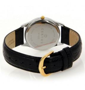 Montre Homme CERTUS Cuir Noir Vintage - 611222