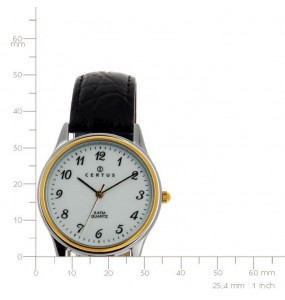 Montre Homme CERTUS Cuir Noir Vintage - 611222