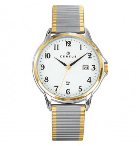 Montre Homme CERTUS Bicolore Acier Argent Or - 616388