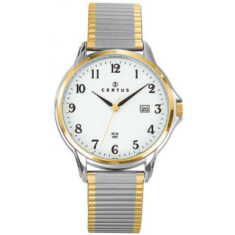 Montre Homme CERTUS Bicolore Acier Argent Or - 616388