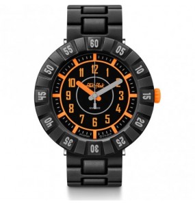 Montre Enfant Flik Flak Catch U en Plastique Noir Ref FCSP093