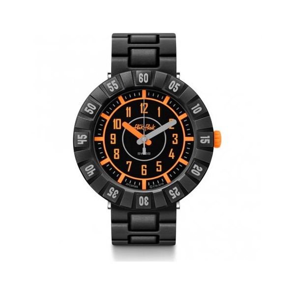 Montre Enfant Flik Flak Catch U en Plastique Noir Ref FCSP093