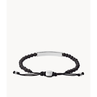 Bracelet Homme FOSSIL JF03247040 - Collection ENGRAVABLES VINTAGE Montre style Tendance avec semi-précieux et acier