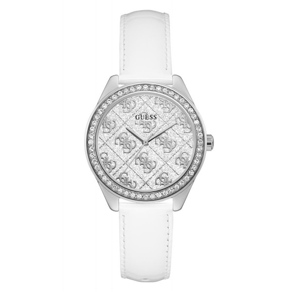 Montre Femme GUESS Sugar Cuir Blanc Glitter - GW0098L1