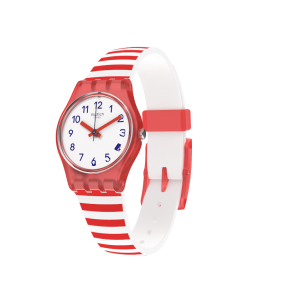 Montre Mixte SWATCH Blue Boat Rouge et Blanc- LR135