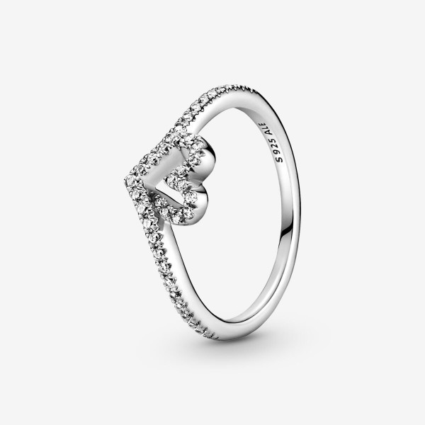 Bague PANDORA Coeur Voeu Scintillant Argent Taille 52