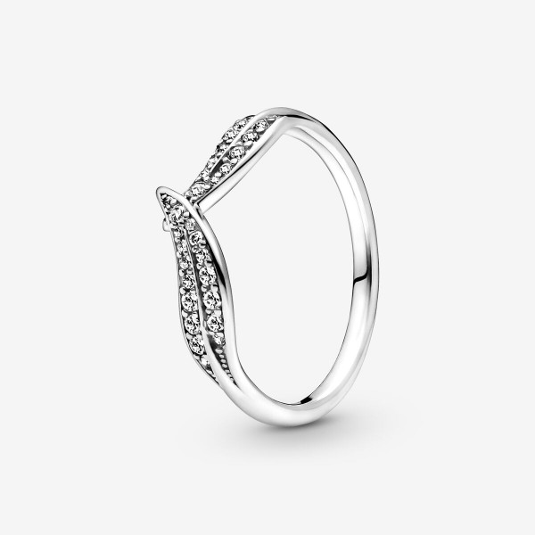 Bague PANDORA Feuilles Scintillantes Argent Taille 52