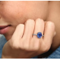Bague PANDORA Halo Bleu Scintillant 54" - 190056C01