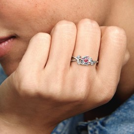 Bague PANDORA x Disney La Belle et la Bête Argent Taille 54