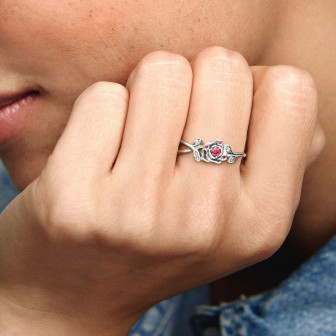 Bague PANDORA x Disney La Belle et la Bête Argent Taille 54