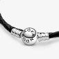 Double Bracelet en Cuir Noir PANDORA Moments - 590745CBK-D3 Double Bracelet en Cuir Noir PANDORA Moments - 590745CBK-D3