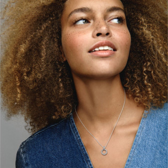 Pendentif et Collier Double Cercle PANDORA 45cm