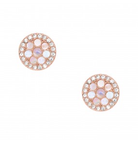 Boucles d'oreilles Femme FOSSIL JF02906791 - Collection MOP VINTAGE GLITZ style Tendance avec acier et nacre