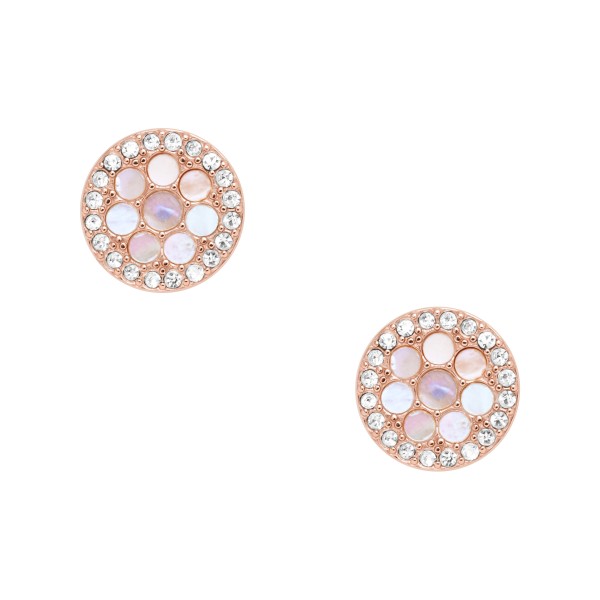 Boucles d'oreilles Femme FOSSIL JF02906791 - Collection MOP VINTAGE GLITZ style Tendance avec acier et nacre