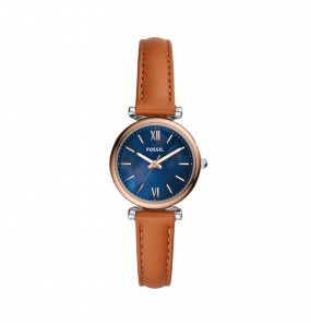 Montre Femme FOSSIL ES4701 - Collection CLASSICS CARLIE MINI style Mode avec cuir et acier - Mouvement Quartz