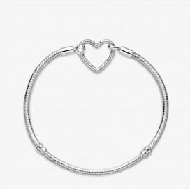 Bracelet Maille Serpent Fermoir Cur PANDORA Moments T17