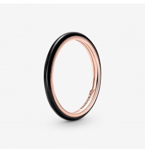 Bague Résine Façon Émail Noire PANDORA ME - T52