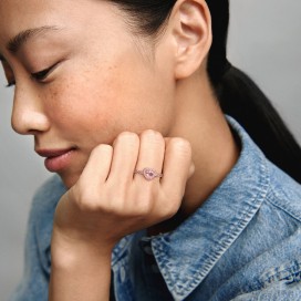 Bague PANDORA Coeur Surélevé Scintillante - T54 - 188421C04