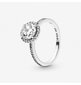 Bague Halo scintillant rond PANDORA taille 54 - 196250CZ-54