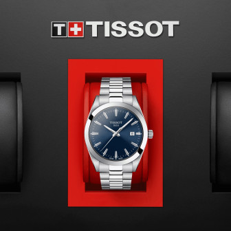 Montre Homme TISSOT Gentleman Bleu Soleillé Acier Gris - T1274101104100