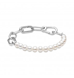 Pandora - Bracelet Perles de Culture dEau Douce  Me - Argent 925°° - Collection Pandora ME