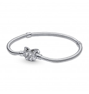 Pandora - Bracelet Maille Serpent Fermoir Papillon  Moments - Argent 925°° -  - Collection Pandora Moments