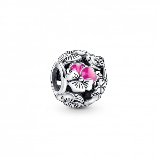 Pandora - Charm Pensées de lAmitié - Argent 925°° - émail - Collection Pandora Moments