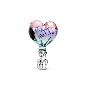 Pandora - Charm Montgolfière Happy Birthday - Argent 925°° - émail - Collection Pandora Moments