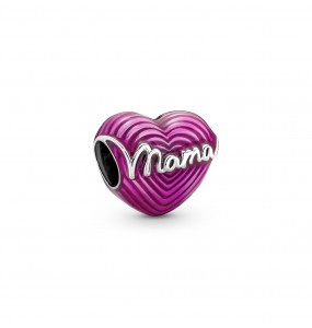 Pandora - Charm Coeur Mama Ondes dAmour - Argent 925°° - émail - Collection Pandora Moments