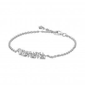 Pandora - Bracelet Chaîne Infinité de Coeurs Scintillants - Argent 925°° -  - Collection Pandora Timeless