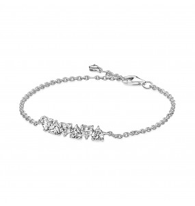 Pandora - Bracelet Chaîne Infinité de Coeurs Scintillants - Argent 925°° -  - Collection Pandora Timeless