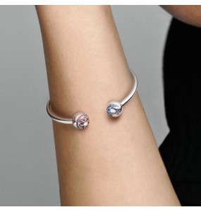 Pandora - Jonc Ouvert Star Wars Logo Côté Clair et Côté Obscur  Moments - Argent 925°° - 16 cm