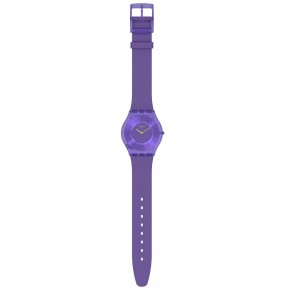 Montre Femme SWATCH Purple Time SS08V103 - Collection Monthly Drops - Boitier matériau biosourcé violet